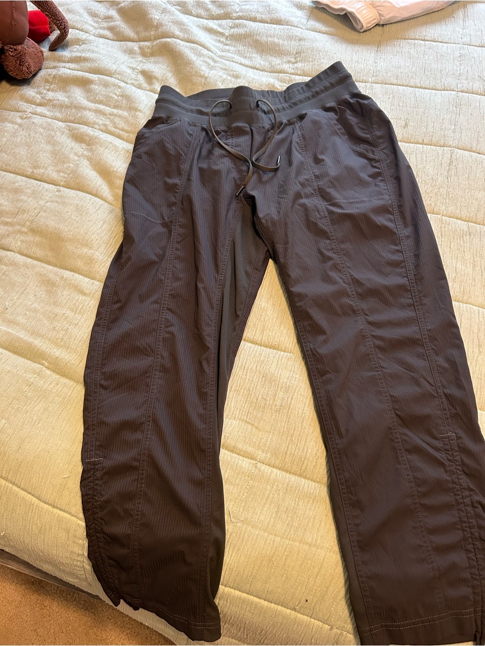 Womens Black Drawstring Jogger Pants CRZ Yoga